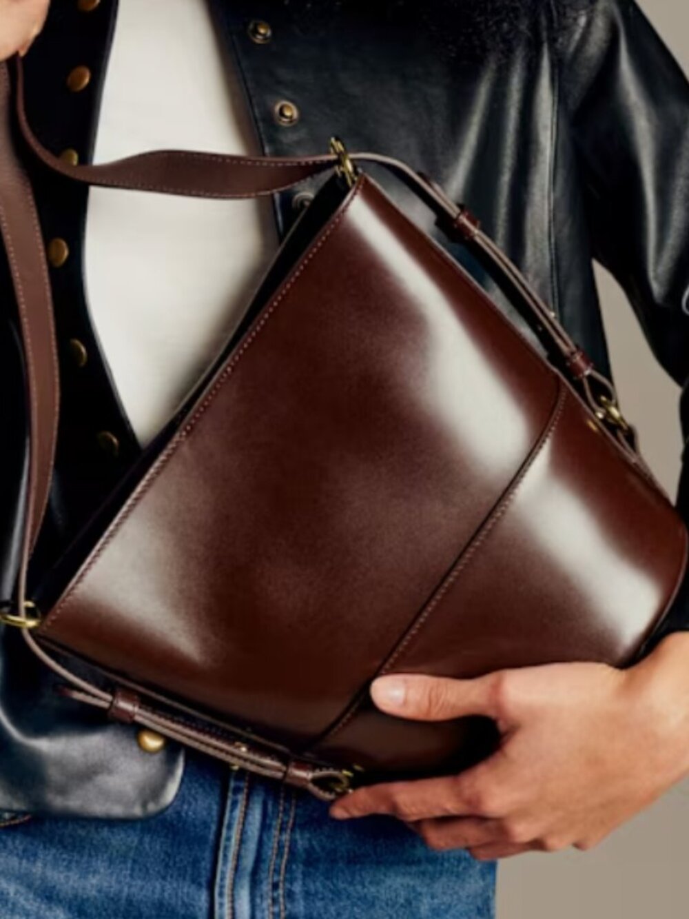 Sezane - Gary Bag - Glossy Chocolate - Picture 3 of 3